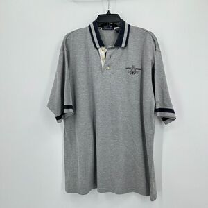 Vintage‎ Apache Longbow Helicopter Crew Winner Mate Polo Shirt Mens Large Gray